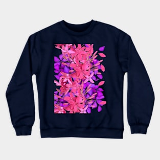 pink and purple flowers Crewneck Sweatshirt